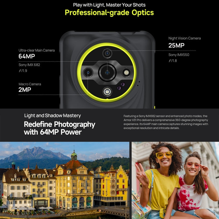 Ulefone Armor X31 Pro 5G, 8GB+256GB, Night Vision, IP68/IP69K Rugged Phone, 6.56 inch Android 14 MediaTek Dimensity 6300 Octa Core, Network: 5G, NFC, OTG Ulefone Armor X31 Pro 5G, 8GB+256GB, Night Vision, IP68/IP69K Rugged Phone, 6.56 inch Android 14 MediaTek Dimensity 6300 Octa Core, Network: 5G, NFC, OTG